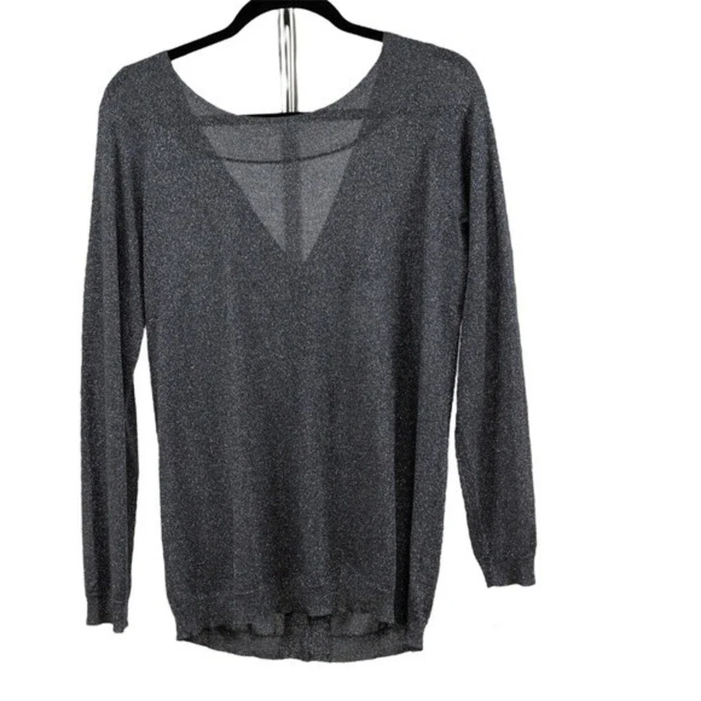 H By Halston shimmer long sleeve top size S